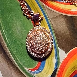 18k Rose Gold Diamond Pave Pendant clear out priced!!!